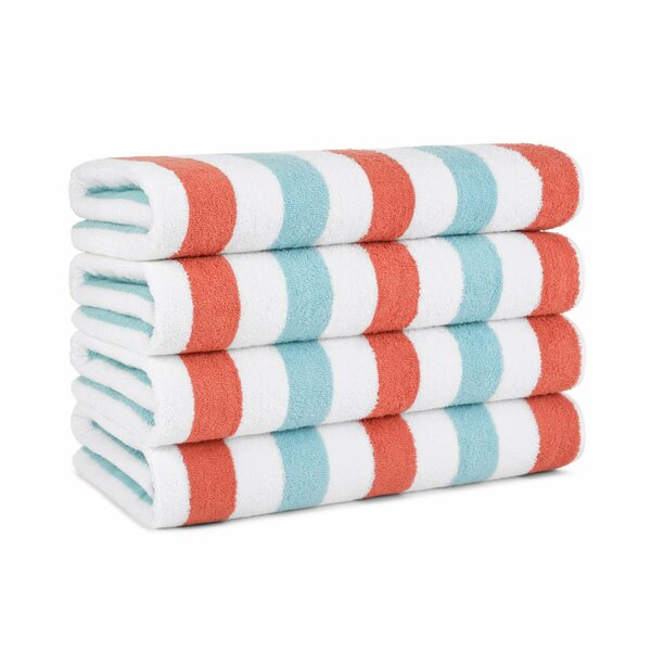 Monarch Brands Cabo Cabana Towels - Orange/Blue, 4PK PNP-CABOCABANA-OR/BL